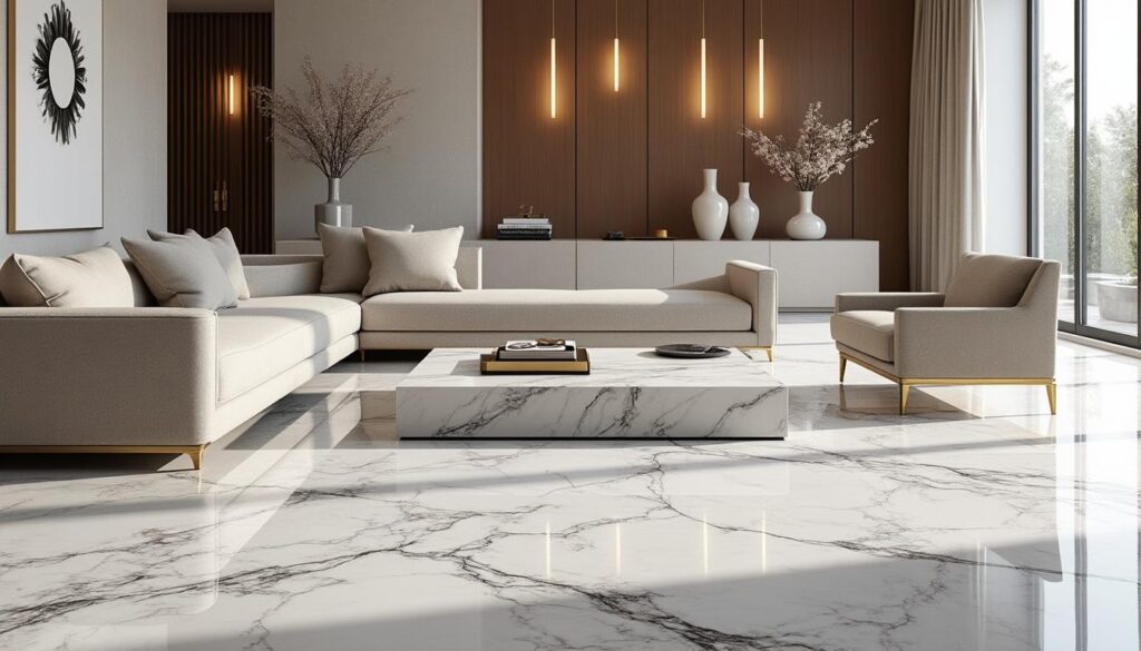 découvrez comment sublimer votre intérieur avec l'élégance minérale du marbre et des touches dorées luxueuses, pour un décor raffiné et sophistiqué.