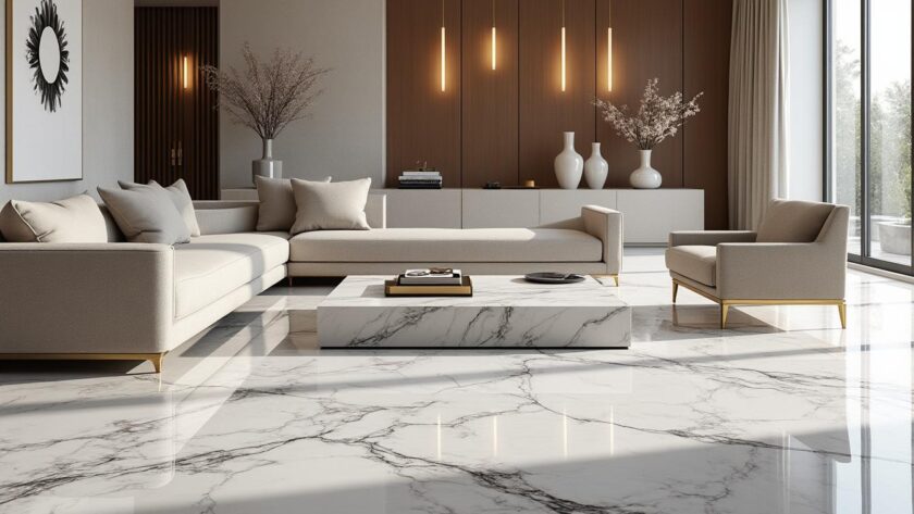 découvrez comment sublimer votre intérieur avec l'élégance minérale du marbre et des touches dorées luxueuses, pour un décor raffiné et sophistiqué.