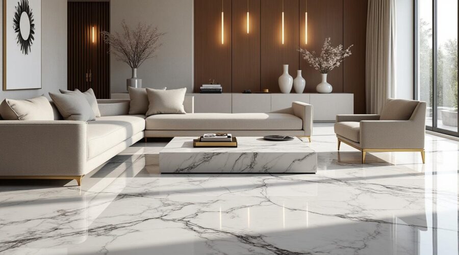 découvrez comment sublimer votre intérieur avec l'élégance minérale du marbre et des touches dorées luxueuses, pour un décor raffiné et sophistiqué.