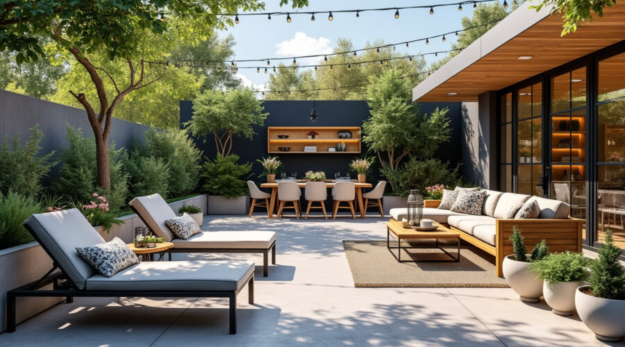 découvrez des idées inspirantes pour aménager votre espace extérieur avec un design de mobilier de jardin et de patio alliant confort et esthétique.