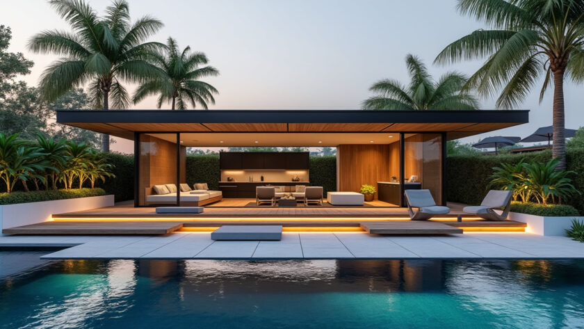 découvrez nos idées et tendances pour aménager un pool house design et sublimer votre extérieur avec style et fonctionnalité.