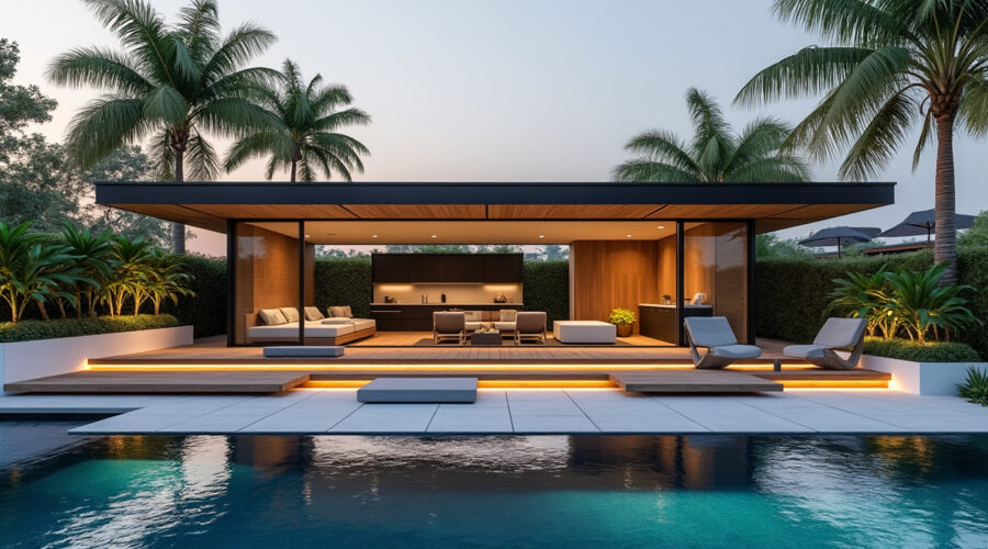 découvrez nos idées et tendances pour aménager un pool house design et sublimer votre extérieur avec style et fonctionnalité.