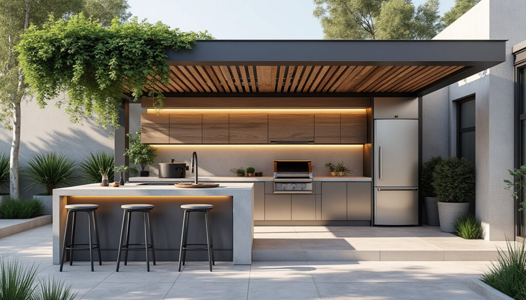 découvrez les tendances 2025 pour aménager une cuisine extérieure design et créer un espace barbecue moderne, fonctionnel et convivial, idéal pour vos repas en plein air.